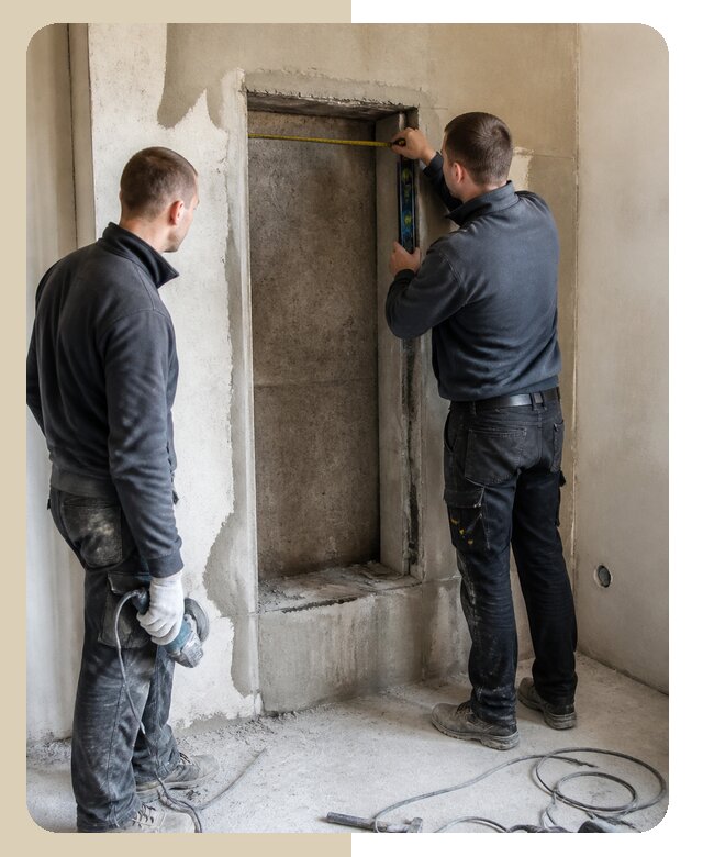 Подготовка ниши под сейф для надежной установки в Гудермесе